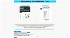 Desktop Screenshot of montgomerywardsmanuals.com